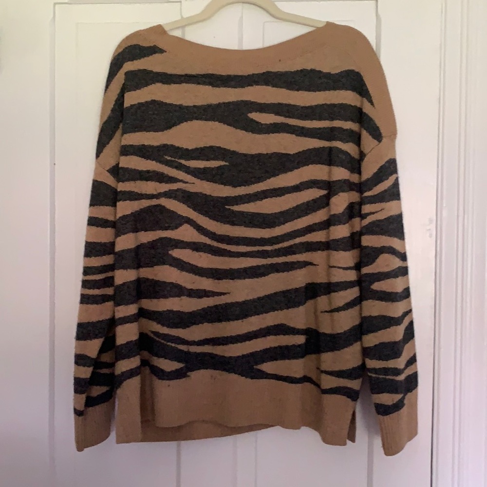 Only worn once! Loft Tiger striped sweater.